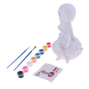 Gypsum Doll Crafts for Kids Toy DIY Plaster Painted Dolls with Pigments and Paintbrushes