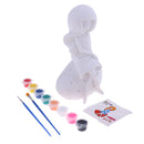 Gypsum Doll Crafts for Kids Toy DIY Plaster Painted Dolls with Pigments and Paintbrushes