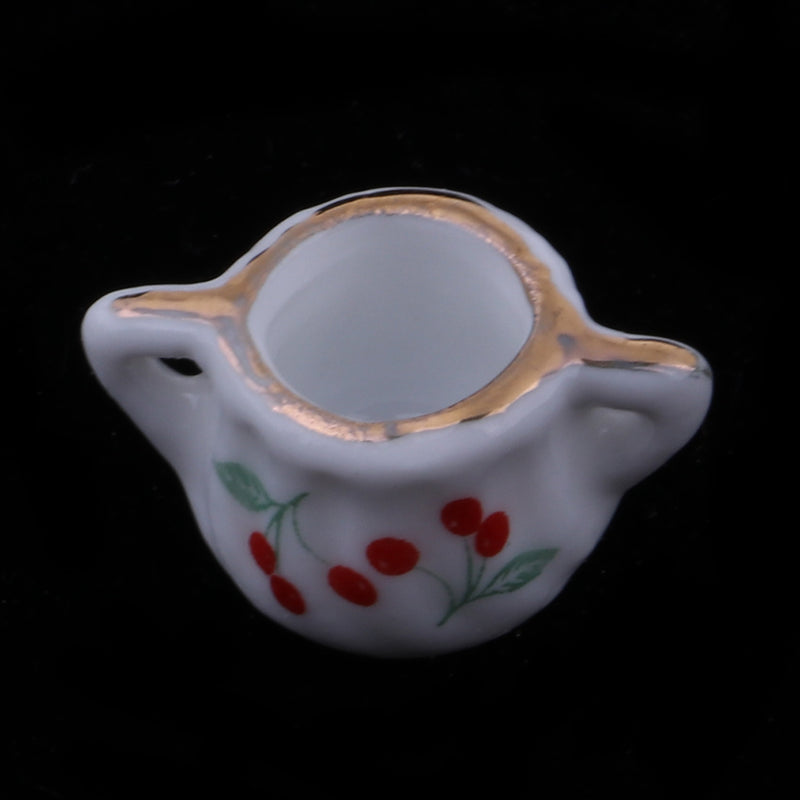 1/12 Dollhouse Miniature Porcelain Tea Pot Kettle Set Room Item Decoration