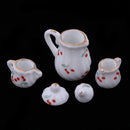 1/12 Dollhouse Miniature Porcelain Tea Pot Kettle Set Room Item Decoration
