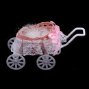 Mini Alloy Baby Push Cart Pushchair 1/12 Dollhouse Miniatures Kids Toys
