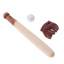 Handmade Miniature 3pcs Baseball Kit for 1/12 Dolls House Garden Accessories