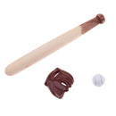 Handmade Miniature 3pcs Baseball Kit for 1/12 Dolls House Garden Accessories