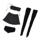 4pcs Fashion Princess PU Tube Top Dress Suit Black for 1/3 BJD Supia Doll DIY Accessories