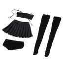 4pcs Fashion Princess PU Tube Top Dress Suit Black for 1/3 BJD Supia Doll DIY Accessories