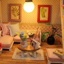 DIY Wooden Dollhouse Fits For Doll House With Furniture And LED Light