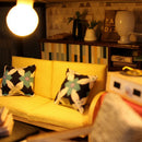 DIY Wooden Dollhouse Fits For Doll House With Furniture And LED Light