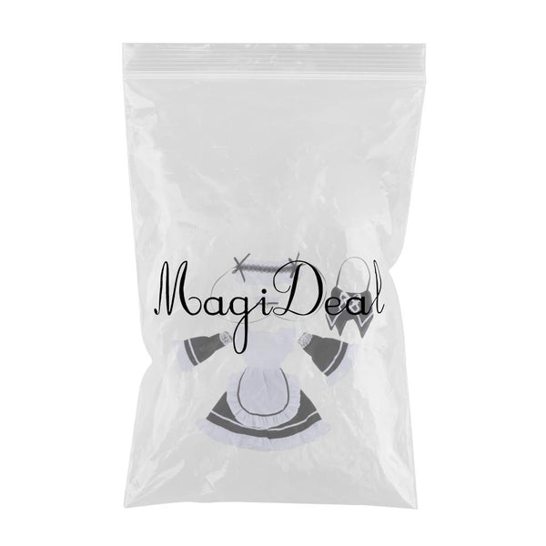 1/4 BJD Smart Doll Clothes for Dollfie DOD SD DD Dress Hairband Apron Maid Uniform Cosplay Outfit White