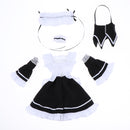1/4 BJD Smart Doll Clothes for Dollfie DOD SD DD Dress Hairband Apron Maid Uniform Cosplay Outfit White