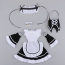 1/4 BJD Smart Doll Clothes for Dollfie DOD SD DD Dress Hairband Apron Maid Uniform Cosplay Outfit White