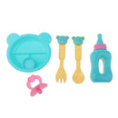 5 Pieces Plastic Cutlery Set Tableware Model For 25cm Mellchan Baby Dolls