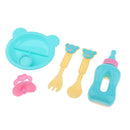 5 Pieces Plastic Cutlery Set Tableware Model For 25cm Mellchan Baby Dolls