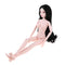 1/4 BJD Female Doll Big Bust Body Girl Model with Black Straight Hair DIY Body Parts High Quality Plastic Toy