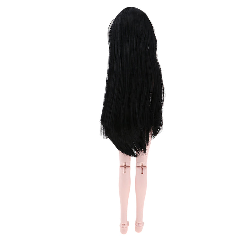 1/4 BJD Female Doll Big Bust Body Girl Model with Black Straight Hair DIY Body Parts High Quality Plastic Toy
