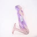 Movable 20 Joints Large Chest Female Nude Body with Head Purple Hair for OB Kurhn 1/4 BJD LUTS DOD Doll Custom