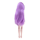 Movable 20 Joints Large Chest Female Nude Body with Head Purple Hair for OB Kurhn 1/4 BJD LUTS DOD Doll Custom