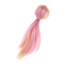 Dolls Pink Wig Wave Curly Hair with Head Scalp Kit for Petite Blythe Pullip Custom DIY Accessories