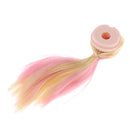 Dolls Pink Wig Wave Curly Hair with Head Scalp Kit for Petite Blythe Pullip Custom DIY Accessories
