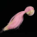Dolls Pink Wig Wave Curly Hair with Head Scalp Kit for Petite Blythe Pullip Custom DIY Accessories
