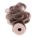 Dolls Brown Wig Wave Curly Hair with Head Scalp Kit for Petite Blythe Pullip Custom DIY Accessories