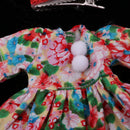Fashion Plush Floral Dress Boots Antlers Hairpin Clothes for 12inch Blythe Azone Pullip Doll Christmas Costume
