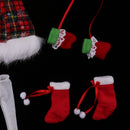 Lovely Christmas Costume Clothes for 12" Blythe Takara Azone Doll Shirt Suspender Dress Boots Hat Party Outfit