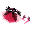 Lovely Party Dress with Little Devil Hairband Pink for 1/6 Blythe Doll Kids Halloween Gift