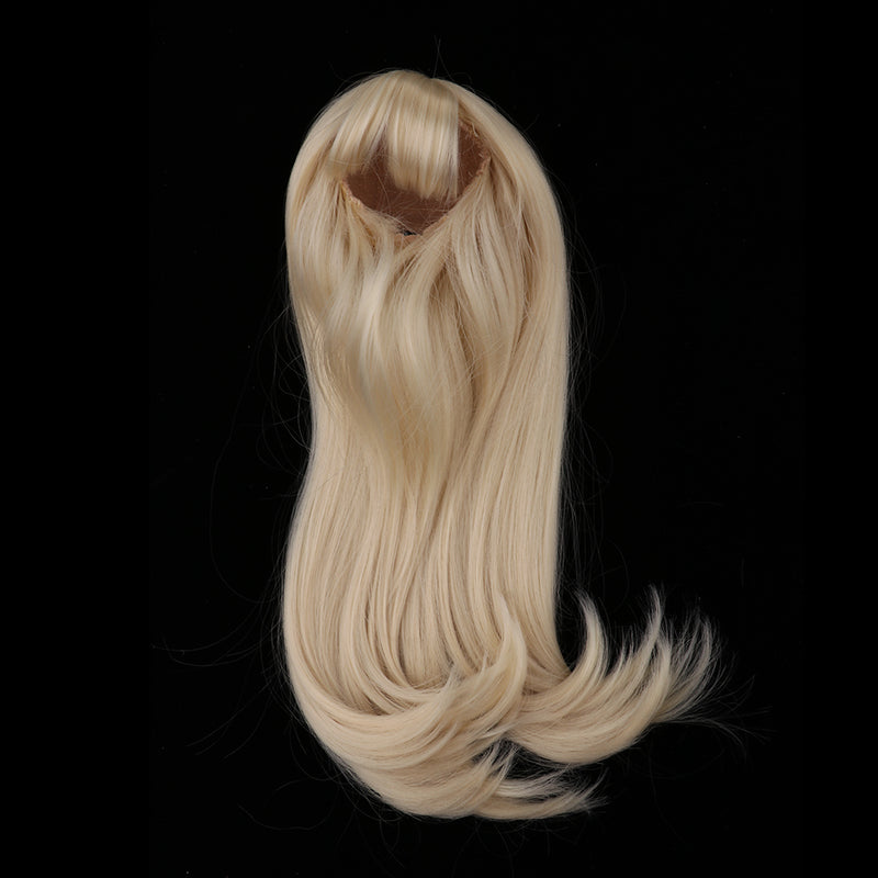 1/3 Ball Joint Doll 9-10inch BJD Full Wig Light Gold Hair for DOD LUTS DZ Volks Doll Hairpiece Supplies Accessory