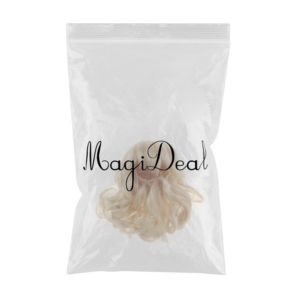 1/3 Ball Joint Doll BJD Full Wig Pear Flower Curly Hair 9-10inch for DOD LUTS DZ Volks Doll Hairpiece Supplies Accessory