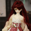 BJD Doll Wave Curly Wig 9-10 inch 22-24cm for 1/3 DOD SD DZ Dollfie Long Gold Hair with Bangs DIY Accessories