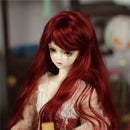BJD Doll Wave Curly Wig 9-10 inch 22-24cm for 1/3 DOD SD DZ Dollfie Long Gold Hair with Bangs DIY Accessories