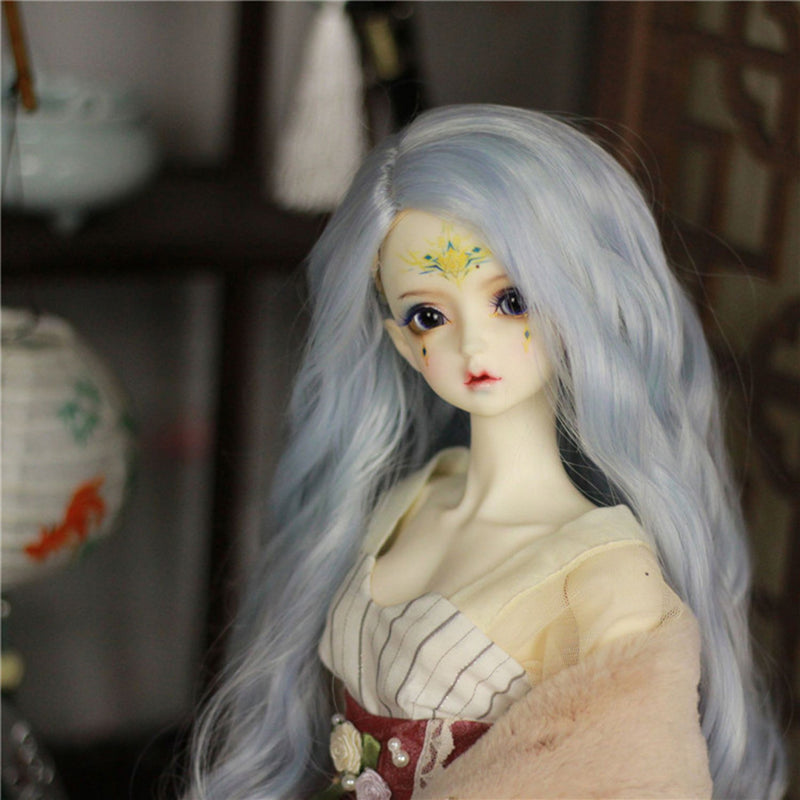 1/3 BJD Dolls Full Wig Hair Bang for Dollfie DOD LUTS DZ SD Volks DIY Making Accessory Sky Blue