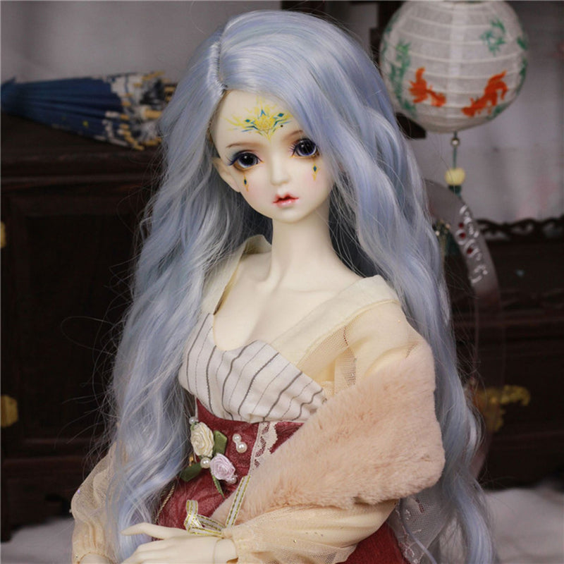 1/3 BJD Dolls Full Wig Hair Bang for Dollfie DOD LUTS DZ SD Volks DIY Making Accessory Sky Blue