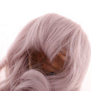 BJD Doll Wave Curly Wig 9-10 inch 22-24cm for 1/3 DOD SD DZ Dollfie Long Pink-Gray Hair with Bangs DIY Accessories