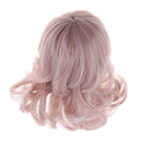BJD Doll Wave Curly Wig 9-10 inch 22-24cm for 1/3 DOD SD DZ Dollfie Long Pink-Gray Hair with Bangs DIY Accessories