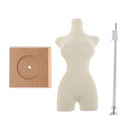 BJD Girl Mannequin Torso Dolls Dress Form Clothing Display w/ Metal Rod Holder
