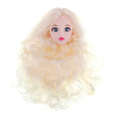 Golden Curly Hair Head Sculpts Carving DIY Body Parts Custom for 1/4 LUTS KID DOC OB Doll DIY Making