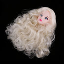 Golden Curly Hair Head Sculpts Carving DIY Body Parts Custom for 1/4 LUTS KID DOC OB Doll DIY Making