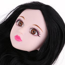 1/4 BJD Ball Jointed Doll Head Sculpt and Black Hair Body Parts for OB Kurhn MSD DOD Replacement Body Parts