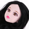 1/4 BJD Ball Jointed Doll Head Sculpt and Black Hair Body Parts for OB Kurhn MSD DOD Replacement Body Parts