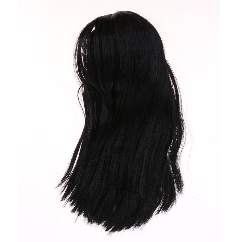 1/4 BJD Ball Jointed Doll Head Sculpt and Black Hair Body Parts for OB Kurhn MSD DOD Replacement Body Parts