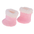 Lovely Pink Plush Boots Shoes for Mellchan Baby Doll 9-11 inch Reborn Girl Doll Clothing Accessories