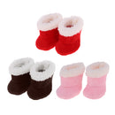 Lovely Pink Plush Boots Shoes for Mellchan Baby Doll 9-11 inch Reborn Girl Doll Clothing Accessories