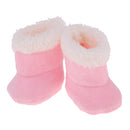 Lovely Pink Plush Boots Shoes for Mellchan Baby Doll 9-11 inch Reborn Girl Doll Clothing Accessories