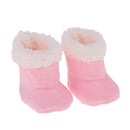 Lovely Pink Plush Boots Shoes for Mellchan Baby Doll 9-11 inch Reborn Girl Doll Clothing Accessories