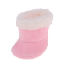 Lovely Pink Plush Boots Shoes for Mellchan Baby Doll 9-11 inch Reborn Girl Doll Clothing Accessories