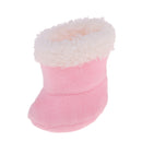 Lovely Pink Plush Boots Shoes for Mellchan Baby Doll 9-11 inch Reborn Girl Doll Clothing Accessories
