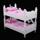 1/12 Scale Dollhouse Miniature Kids Bedroom Furniture Bunk Bed Pink Bunny