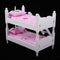 1/12 Scale Dollhouse Miniature Kids Bedroom Furniture Bunk Bed Pink Bunny