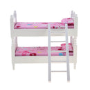 1/12 Scale Dollhouse Miniature Kids Bedroom Furniture Bunk Bed Pink Bunny